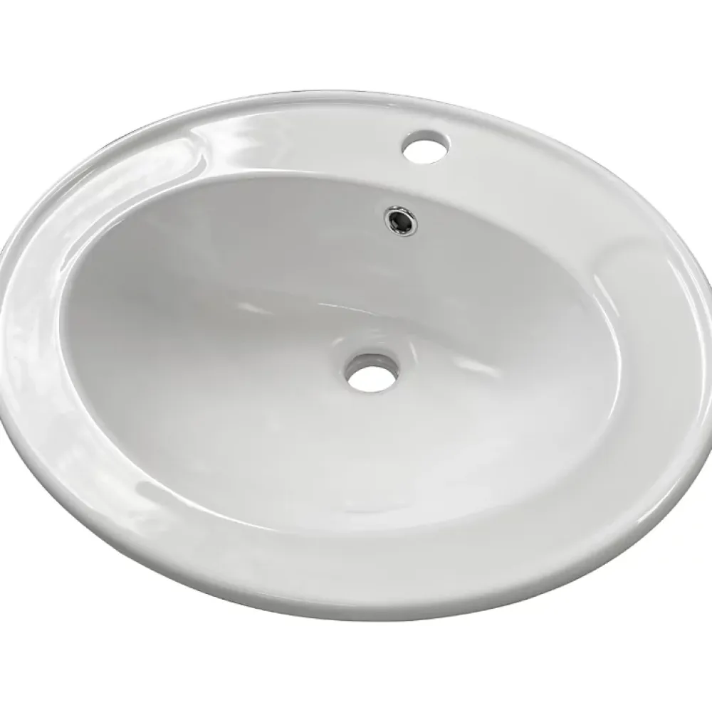 Vasque À Encastrer|Planète Bain Vasque à encastrer ovale 55x45 cm en céramique - Nostra