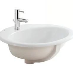 Vasque À Encastrer|Sanindusa Vasque à encastrer par le dessus NF (conforme marchés publics) 55x44 hauteur 21,5cm céramique PARIS blanche
