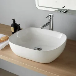 Vasque À Poser|Planète Bain Vasque à poser 49.5 cm blanc brillant - Manille