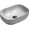 Lavabo|Silla Global Vasque à poser rectangulaire, céramique 45,5x32,5x13,5 cm Gris