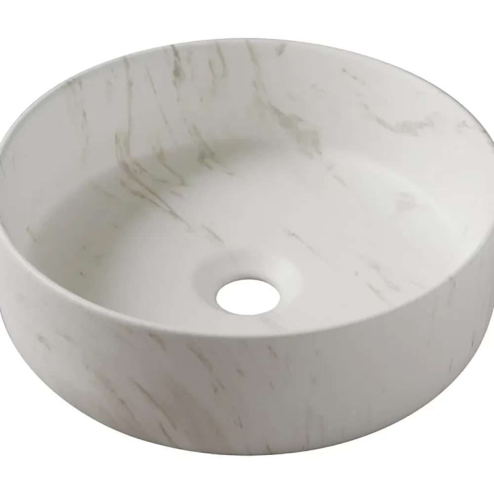 Vasque À Poser|Planète Bain Vasque à poser Andria 36 cm - Effet marbre - Rebords fins