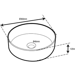 Vasque À Poser|Planète Bain Vasque à poser Andria 36 cm - Effet marbre - Rebords fins
