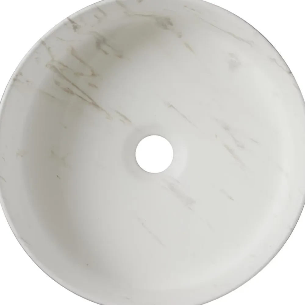 Vasque À Poser|Planète Bain Vasque à poser Andria 36 cm - Effet marbre - Rebords fins