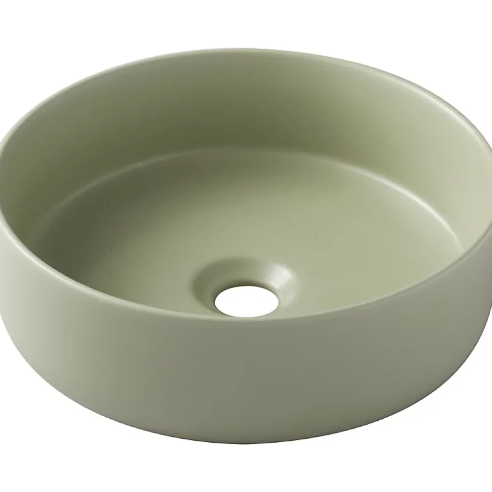 Planète Bain Vasque à poser Andria 37cm - Vert mat - Rebords fins