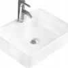 Lavabo|Silla Global Vasque à poser carré, céramique 49x38x13 cm Blanc