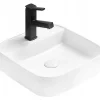 Lavabo|Silla Global Vasque à poser carré, céramique 40x40x11 cm Blanc
