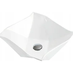 Lavabo|Silla Global Vasque à poser carré, céramique 42x42x13,5 cm Blanc