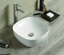 Lavabo|Silla Global Vasque à poser carré 37,5x37,5x12 cm, Blanc