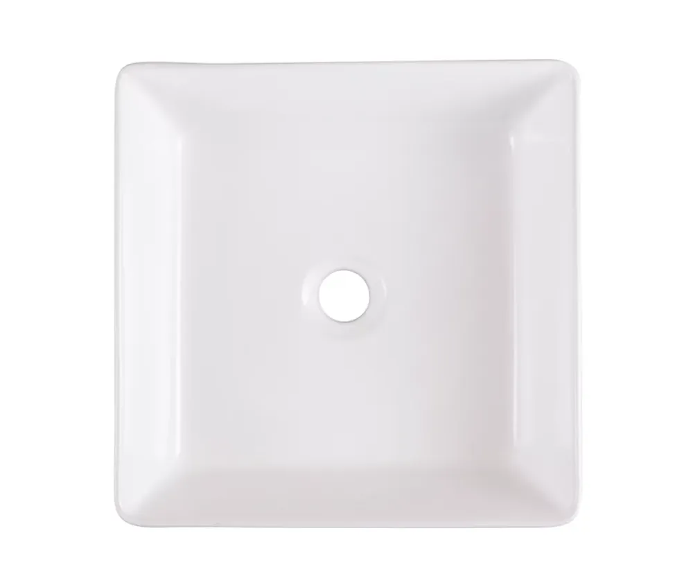 GoodHome Vasque à poser en céramique blanche l.38 x H.13 x P.38,5 cm Padma
