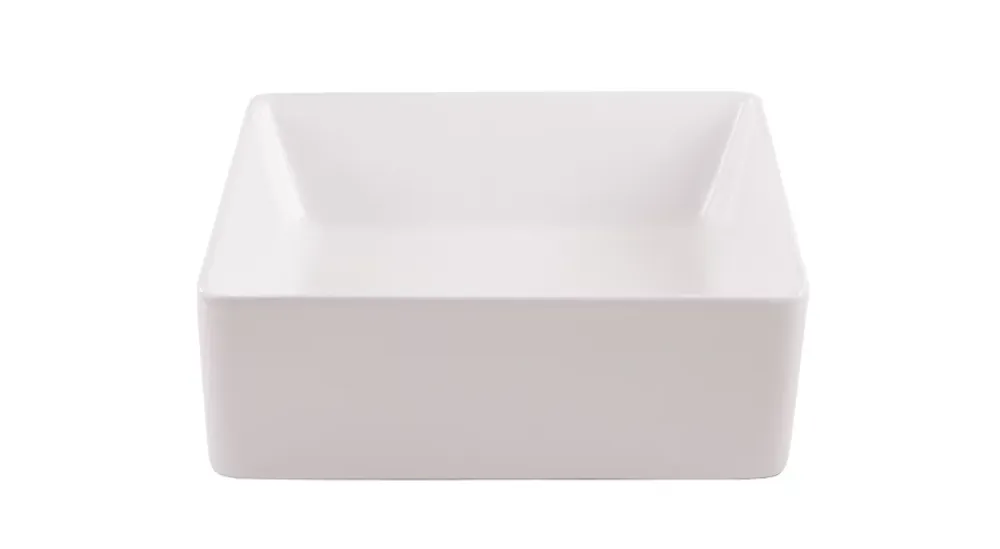 GoodHome Vasque à poser en céramique blanche l.38 x H.13 x P.38,5 cm Padma