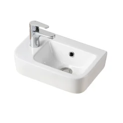 Mob-In Vasque à poser ou à suspendre rectangle en céramique 43x26,5cm