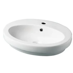 Vasque À Poser|Planète Bain Vasque à poser ou semi encastrable ovale en céramique - Ajaccio