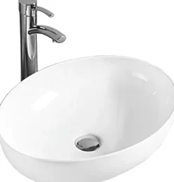 Lavabo|Silla Global Vasque à poser ovale, céramique, 52x39,5x13 cm, blanc