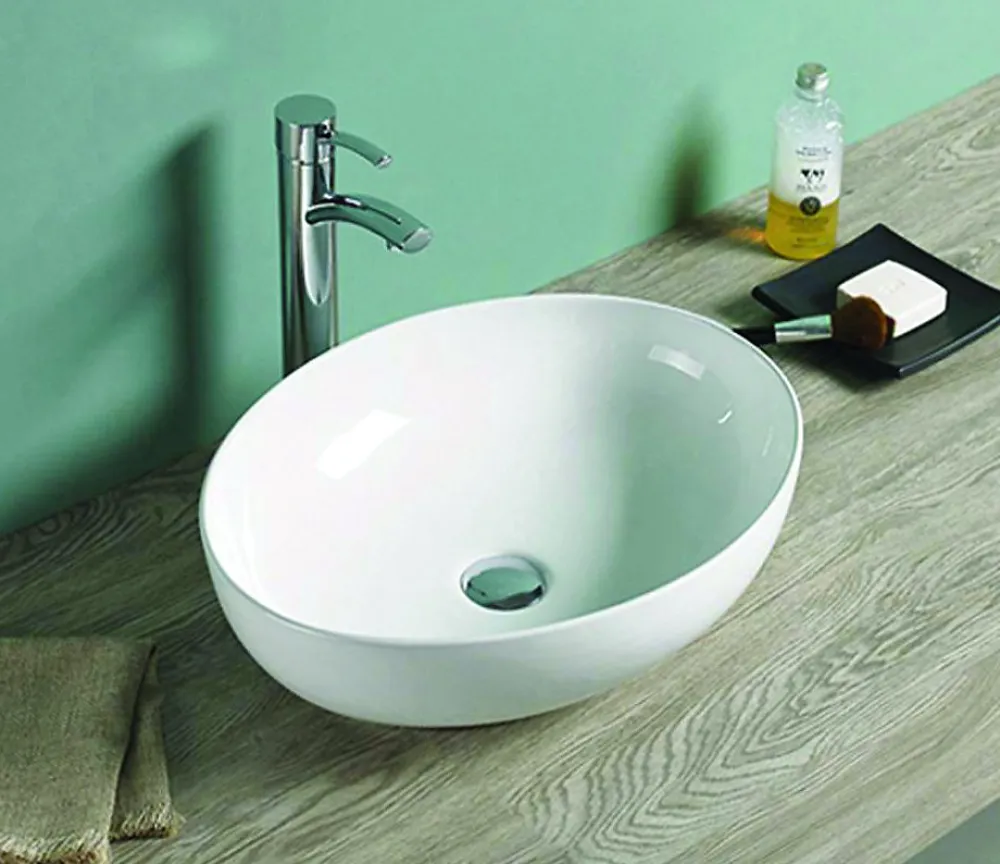 Lavabo|Silla Global Vasque à poser ovale, céramique, 52x39,5x13 cm, blanc