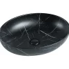 Lavabo|Silla Global Vasque à poser ovale, céramique 52x39,5x13 cm Noir