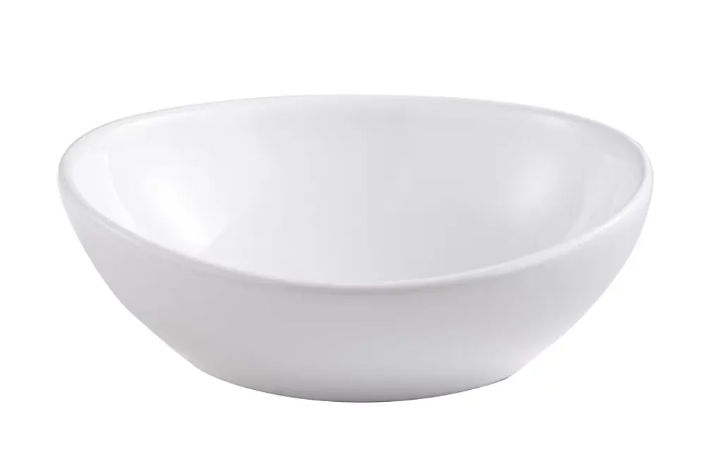 GoodHome Vasque à poser ovale céramique blanche Nessa