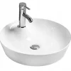 Silla Global Vasque à poser ovale, céramique 43x43x13 cm Blanc