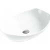 Lavabo|Silla Global Vasque à poser ovale, céramique 56x39,5x15,5 cm Blanc