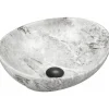 Silla Global Vasque à poser ovale, céramique 40,5x33x14 cm Gris