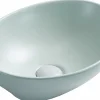 Silla Global Vasque à poser ovale, céramique 40,5x33x14 cm bleu mat