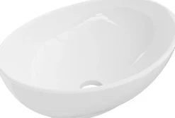 Lavabo|Silla Global Vasque à poser ovale, céramique 40,5x33x14 cm Blanc