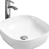 Lavabo|Silla Global Vasque à poser ovale, céramique 42,5x42,5x14,5 cm Blanc