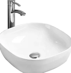 Lavabo|Silla Global Vasque à poser ovale, céramique 42,5x42,5x14,5 cm Blanc