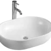 Lavabo|Silla Global Vasque à poser ovale, céramique, 59x40x14 cm, blanc