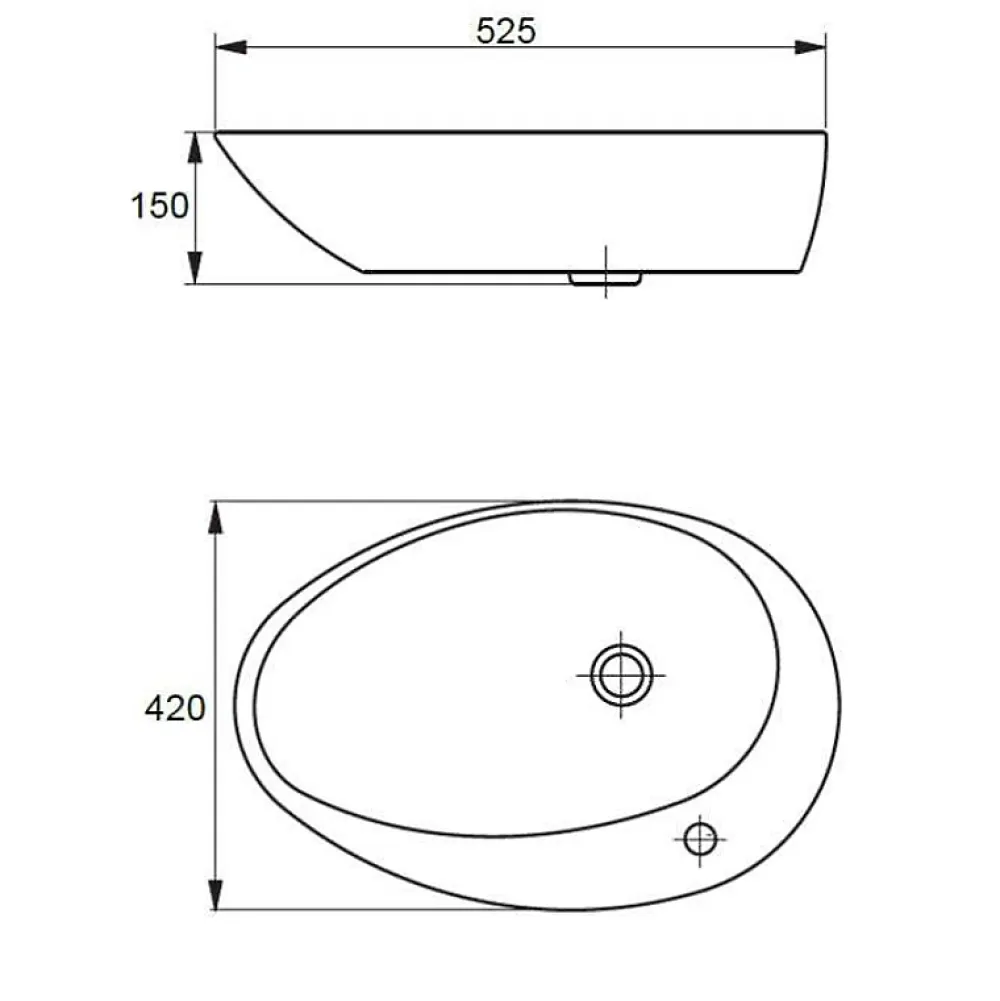 Vasque À Poser|Planète Bain Vasque à poser ovale en céramique blanche
