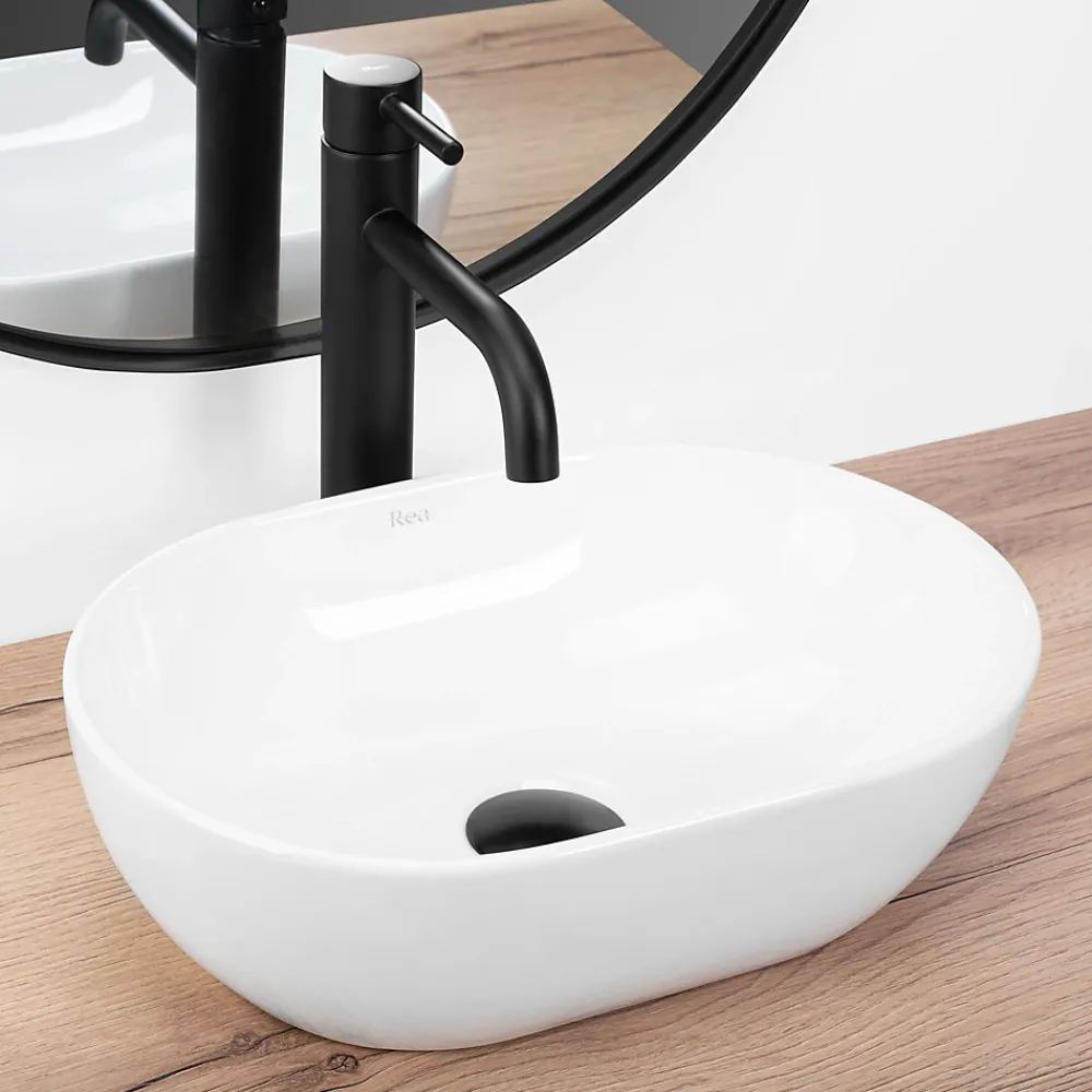 Rea Vasque À Poser Amelia Mini White Oval