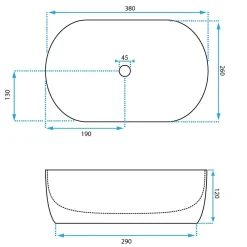 Rea Vasque À Poser Amelia Mini White Oval