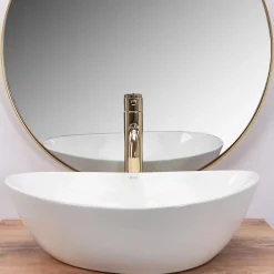 Vasque À Poser|Rea Vasque À Poser And White Oval