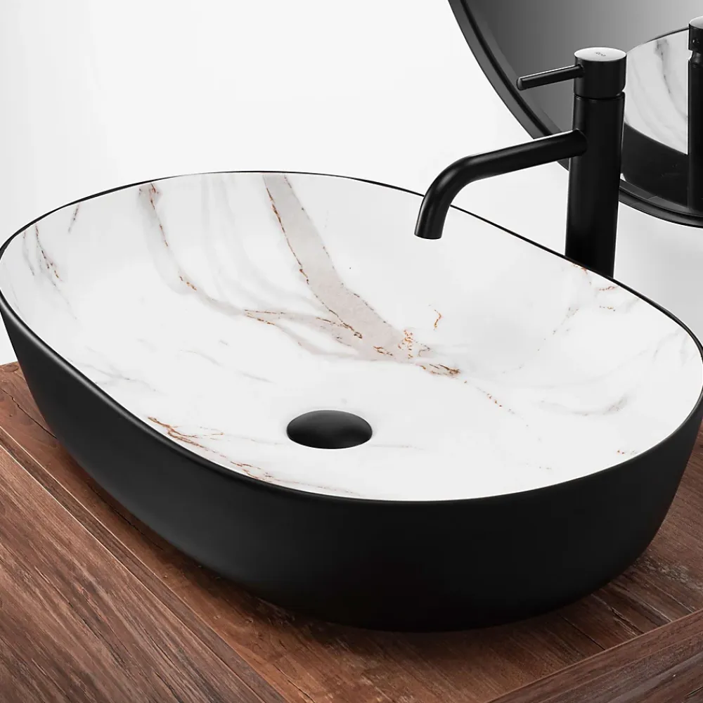 Vasque À Poser|Rea Vasque À Poser Cleo 61 /Aiax Black Oval