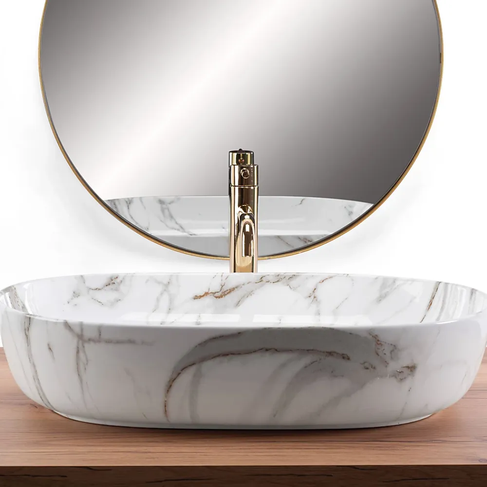 Rea Vasque À Poser Cleo 61 Shiny Aiax White Oval