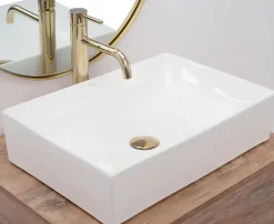 Vasque À Poser|Rea Vasque À Poser Inga White Rectangle
