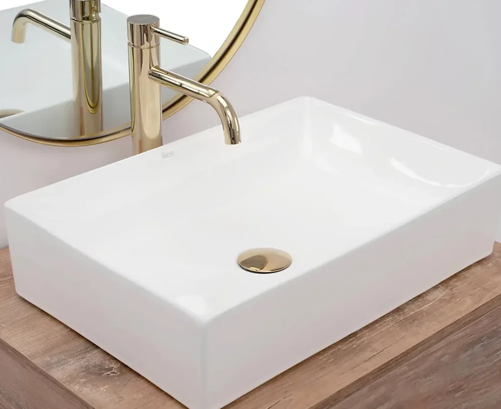 Vasque À Poser|Rea Vasque À Poser Inga White Rectangle