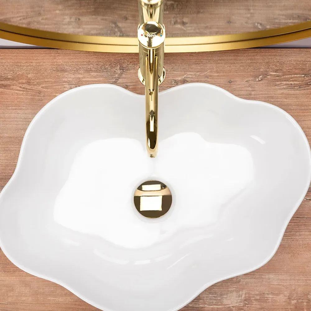 Vasque À Poser|Rea Vasque À Poser Pearl White Oval