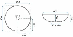 Vasque À Poser|Rea Vasque À Poser Peru Multicolour Round