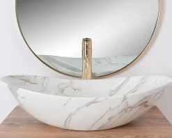 Vasque À Poser|Rea Vasque À Poser Royal Shiny Aiax White Oval