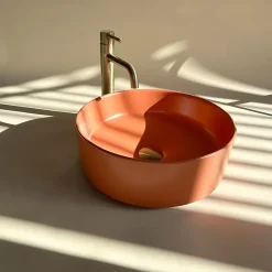 Vasque À Poser|Rea Vasque À Poser Sami Terra Orange Round
