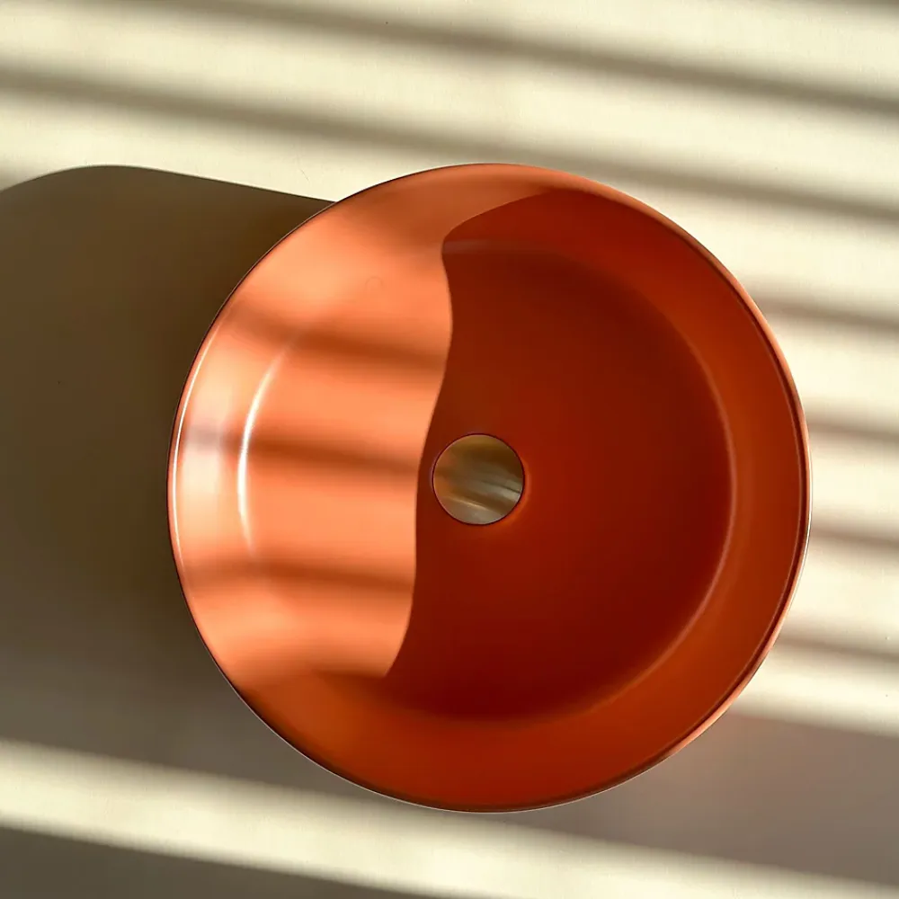 Vasque À Poser|Rea Vasque À Poser Sami Terra Orange Round