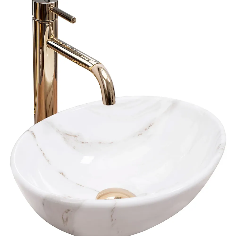 Vasque À Poser|Rea Vasque À Poser Sofia Mini Aiax Shiny White Oval