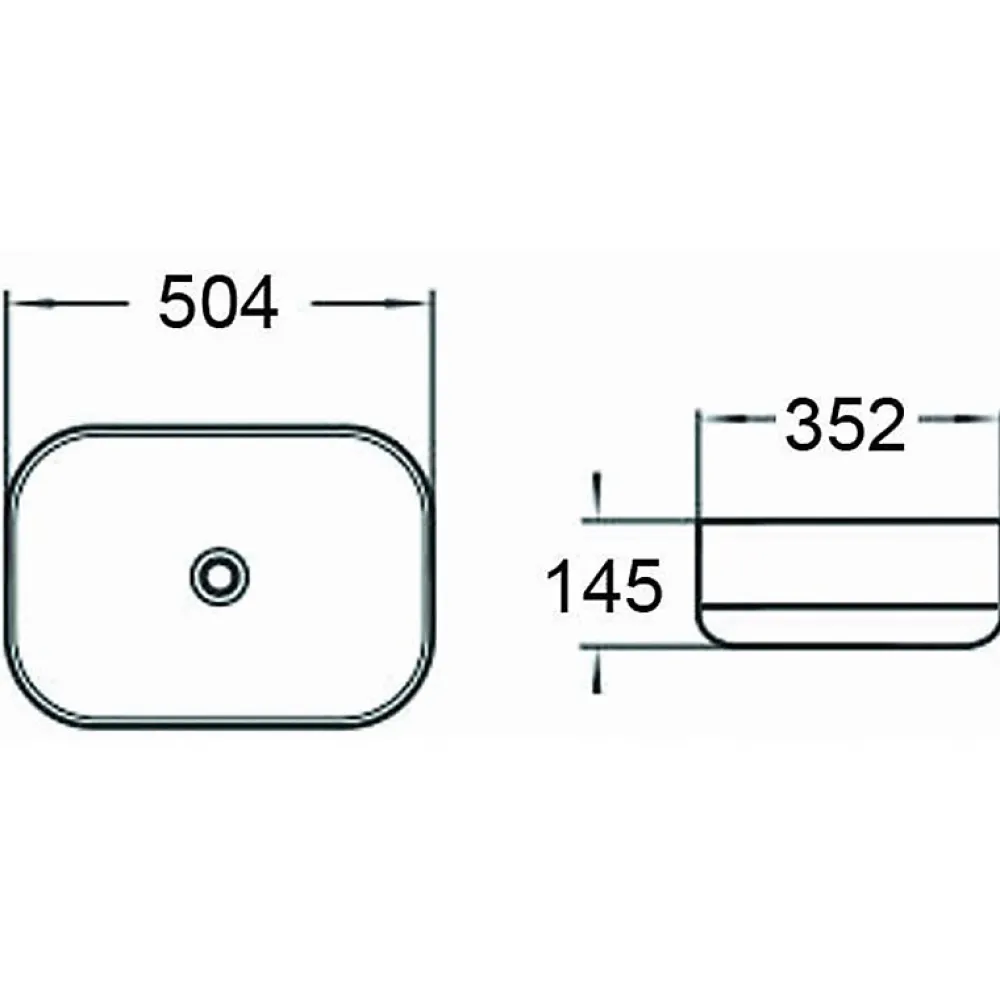 Lavabo|Silla Global Vasque à poser rectangulaire, céramique 50,4x35,2x14,5 cm Blanc
