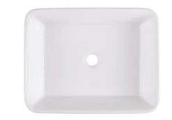 GoodHome Vasque à poser rectangulaire céramique blanche Surma
