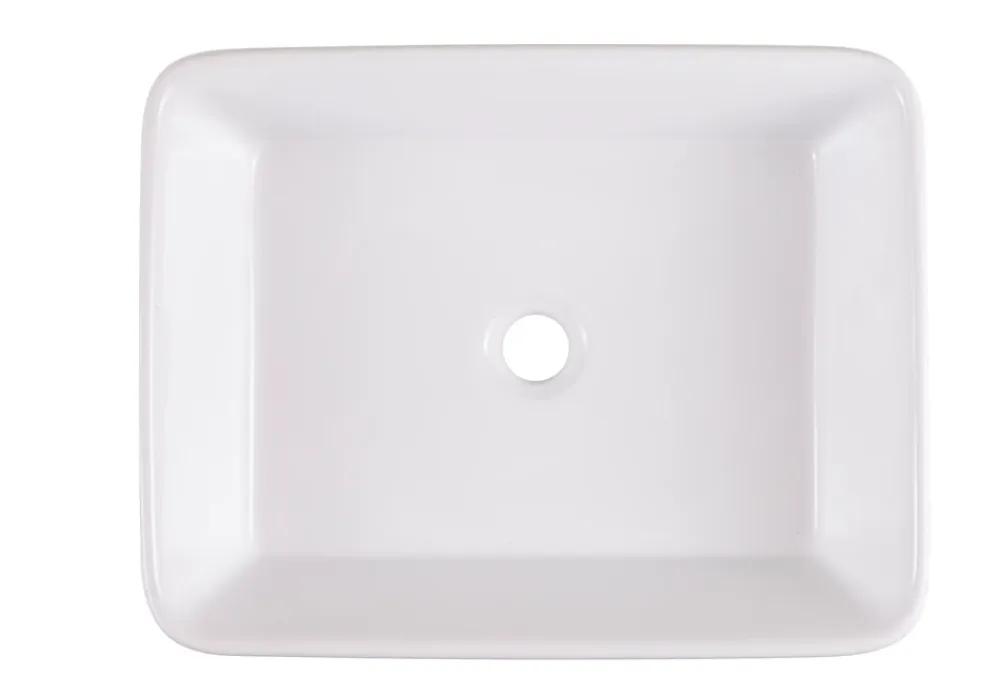 GoodHome Vasque à poser rectangulaire céramique blanche Surma