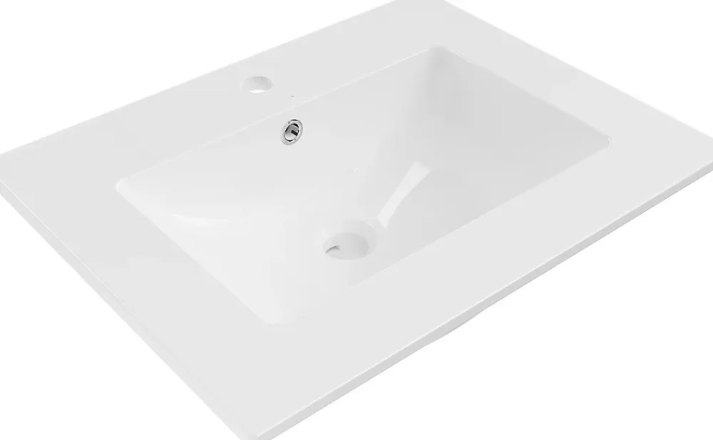 Lavabo|Silla Global Vasque à poser rectangulaire, céramique, 61x46x19 cm, blanc