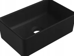 Lavabo|Silla Global Vasque à poser rectangulaire, céramique 36,5x23,5x12 cm Noir