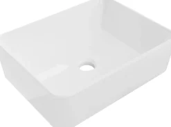 Lavabo|Silla Global Vasque à poser rectangulaire, céramique 48x37x13 cm Blanc