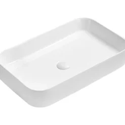 Lavabo|Silla Global Vasque à poser rectangulaire, céramique 60x37x11 cm Blanc