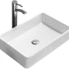 Silla Global Vasque à poser rectangulaire, céramique 61x41x11,5 cm Blanc